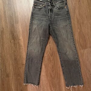 Women’s Dark Grey Wedgie Straight Jeans